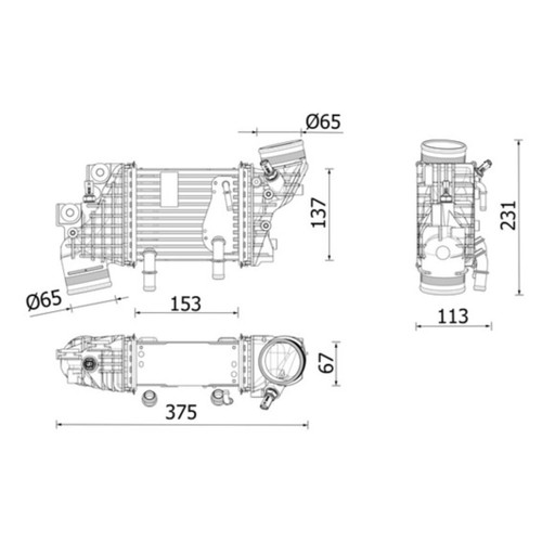 Ladeluftkühler mahle 663 - mahle, ci