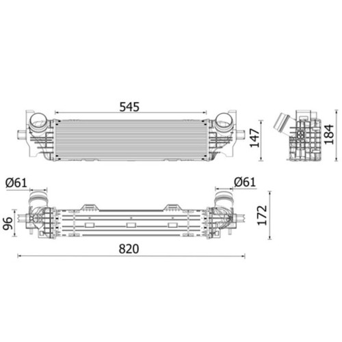 Ladeluftkühler mahle 660 - mahle, ci